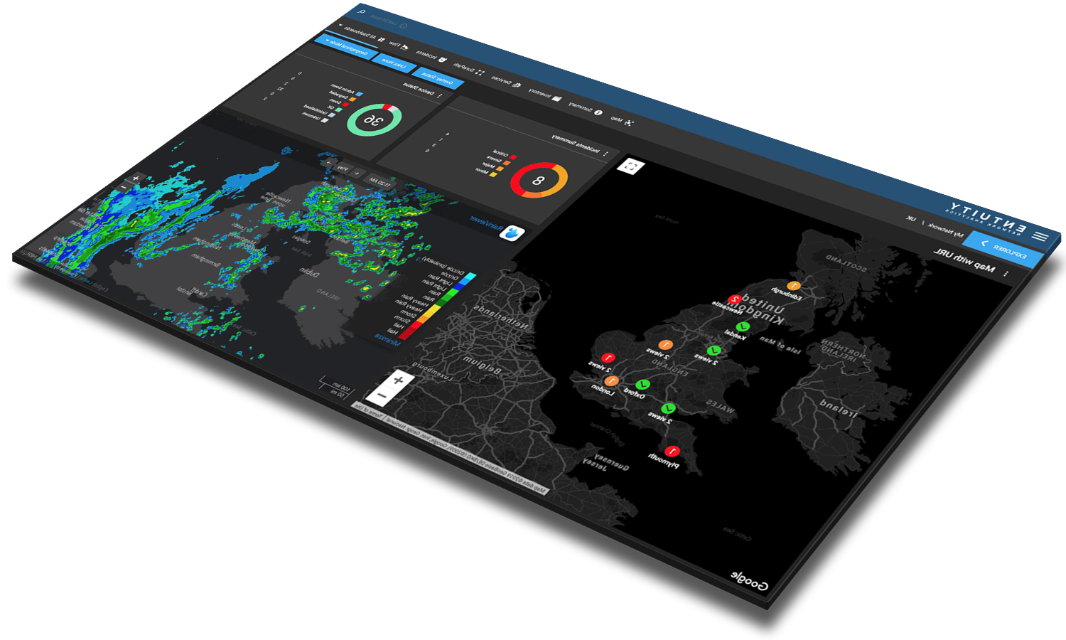 network topology software - tablet view